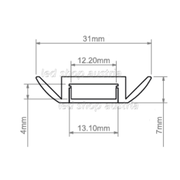 LED Profil ALU STOS 2000mm