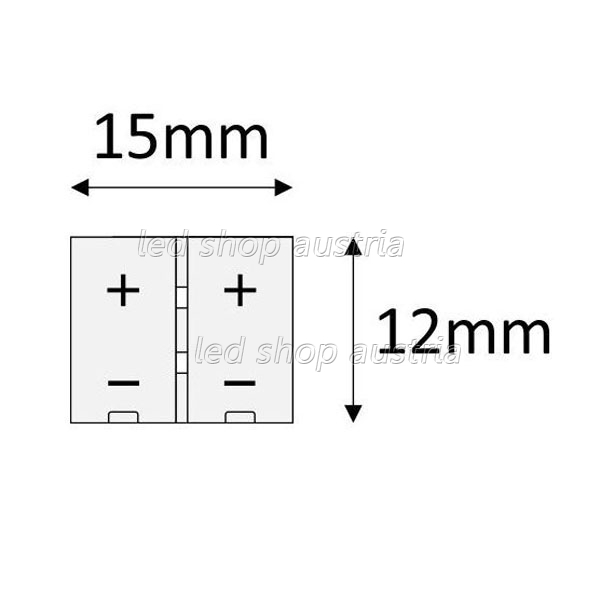 (Bild für) LED Stripe Kabelanschluß 2 Adern 8mm (lötfrei)