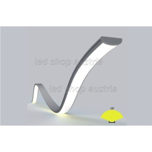 (Bild für) LED Profil ALU Surface_5 2000mm inkl. Abdeckung opal