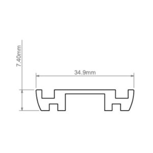 Montageprofil MAXI für LED Profil ALU STOS 2000mm