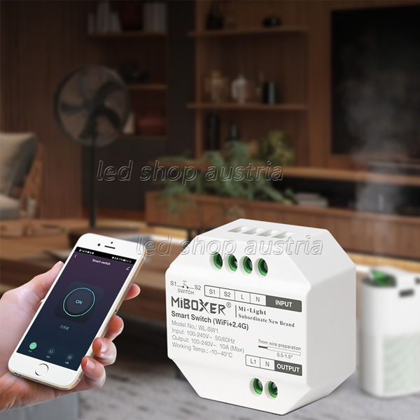 Smart Schalter (WIFI+2.4G) mit Tuya App Steuerung, Alexa, Google Assistent kompatibel
