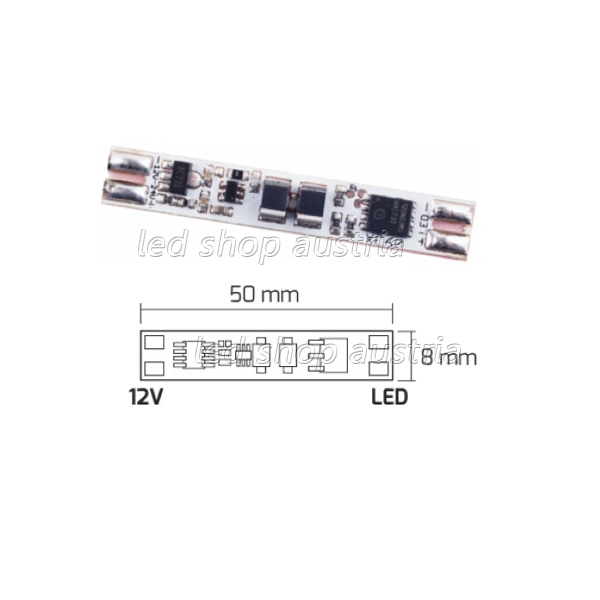 Touch-Schalter für LED Profile mit blau leuchtender Diode