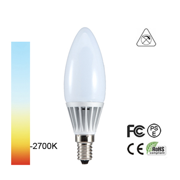 Premium E14 LED Kerze warmweiß 500 Lumen 5W Milchglas