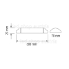 LED Unterschrank-Arbeitsleuchte 30cm 10W warmweiß