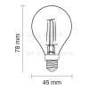 E14 LED Vintage Glühfaden- Birne 4W "dimmbar" warmweiß