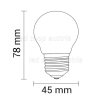 E27 G45 LED Glühfadenbirne 400 Lumen 4W kaltweiß