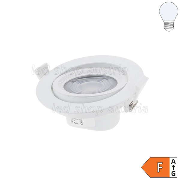 10W LED SMD Downlight rund schwenkbar inkl. Trafo kaltweiß
