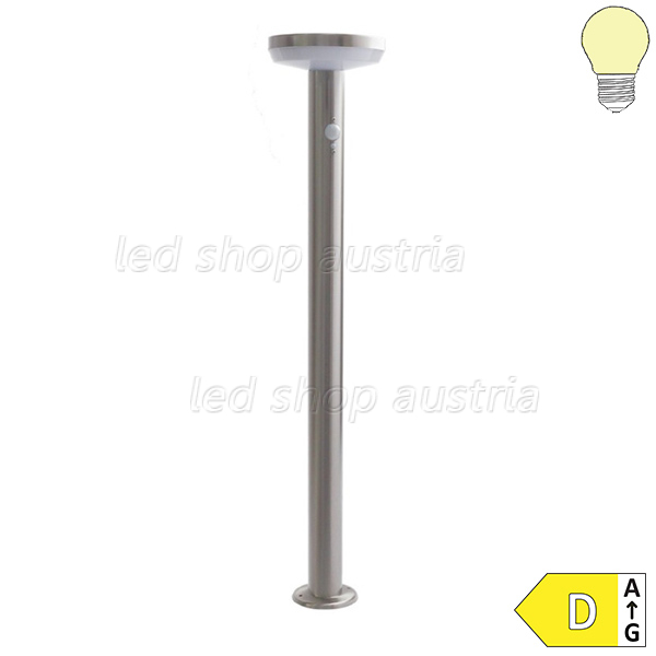 4.4W LED Solar Gehwegleuchte mit PIR Sensor INOX IP44 warmweiß