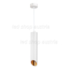 LED Pendelleuchte Slanted GU10 30cm weiß mit goldenem Reflektor