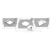 Einbaurahmen weiß für LED Panel 625X25mm