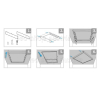 Aufbau-/Abhängerahmen weiß für LED Panel 1200x300mm