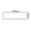 Aufbau-/Abhängerahmen weiß für LED Panel 1200x300mm