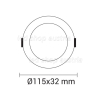 9W LED Einbauleuchte Slim Rund CCT Farbwechsel Dimmbar IP44
