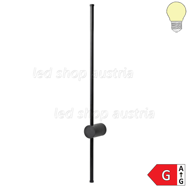 16W LED Wandleuchte stabförmig schwarz warmweiß