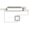LED PWM-Trafo 24V/DC, 0-150W, slim, Push/DALI-2 dimmbar
