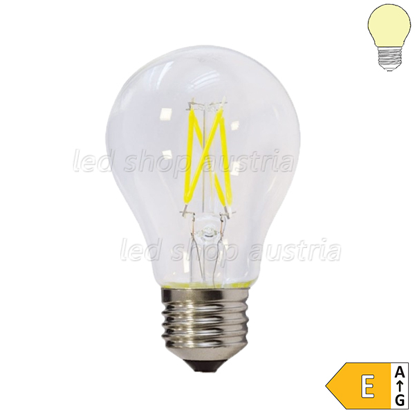 E27 A60 LED Glühfadenbirne 600 Lumen 5W warmweiß