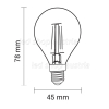 E14 LED Glühfaden-Birne 400 Lumen 4W neutralweiß