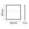 45W LED Panel HIGH CRI 620x620mm inkl. Trafo warmweiß