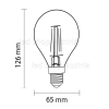 E27 A65 LED Glühfadenbirne 2100 Lumen 14W warmweiß