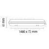 LED Wannenleuchte mit Platine 55W 150cm IP65 Slim neutralweiß