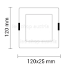 6W LED Mini Einbau- Panel quadratisch inkl. Trafo neutralweiß