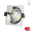 8W LED Downlight quadratisch schwenkbar inkl. Trafo Edelstahl kaltweiß