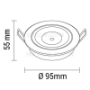 8W LED Downlight rund schwenkbar inkl. Trafo Edelstahl neutralweiß