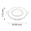40W LED Downlight rund 60° inkl. Trafo TÜV neutralweiß
