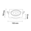 8W LED Downlight quadratisch schwenkbar inkl. Trafo warmweiß