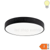 30W LED Deckenleuchte rund schwarz warmweiß