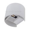 6W LED Außen- Wandleuchte halbrund Up-Down weiß warmweiß