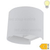 6W LED Außen- Wandleuchte halbrund Up-Down weiß warmweiß