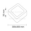 24W LED Aufbaupanel quadratisch neutralweiß