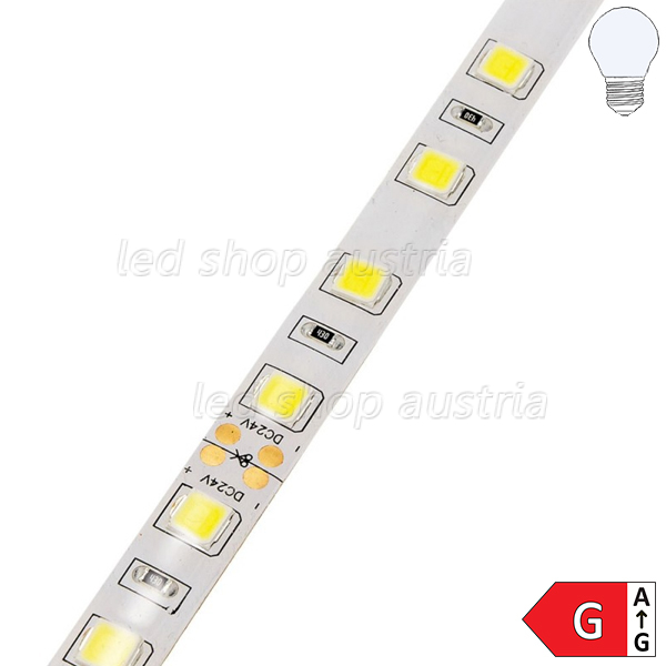 LED Strip 24V 5054SMD 16W/m 60LED/m 5m Rolle "wasserfest" IP65 kaltweiß