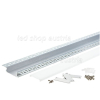LED Profil Typ O eloxiert mit opaler Abd. Trockenbau SET 2m