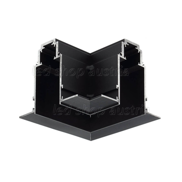 Eckstück Einbau für 48V Stromschiene Magnetic Line R35 schwarz