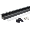 LED Profil Typ Oh eloxiert schwarz mit opaler Abd. Trockenbau SET 2m