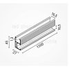 Montageprofil für Solarpanels 27x45x1200mm