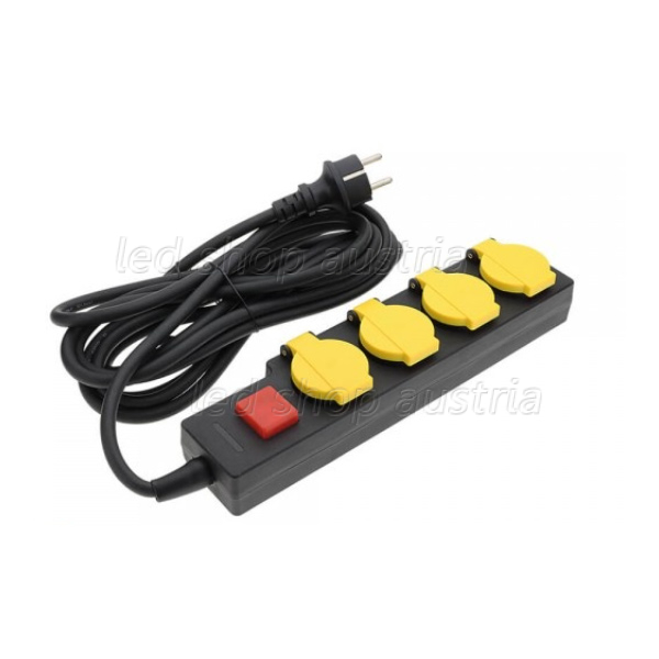 Steckdosenleiste IP44 4-fach 5m Kabel 16A