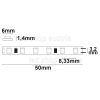 LED Strip Micro 24V 15W/m 120LED/m 5m Rolle selbstklebend warmweiß