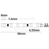 LED Strip Micro 24V 15W/m 120LED/m 5m Rolle selbstklebend neutralweiß