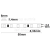 LED Strip Micro 24V 15W/m 120LED/m 5m Rolle selbstklebend warmweiß