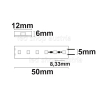 LED Strip Konstantstrom IP68 24V 12W/m 120 LED/m 15m selbstklebend kaltweiß