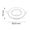 30W LED Downlight rund 145° inkl. Trafo TÜV kaltweiß