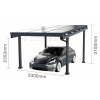 Einzelstellplatz Solar-Carport Aluminium Komplettbausatz <br>(ohne PV- Module)