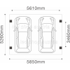 Doppelstellplatz Solar-Carport Aluminium inkl. PV- Module Komplettbausatz