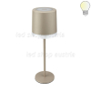2.5W Akku Tischleuchte wiederaufladbar dimmbar IP54 beige CCT