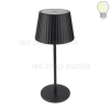 2.5W Solar Akku Tischleuchte wiederaufladbar dimmbar IP54 schwarz CCT