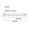 LED COB Strip 24V IP68 480 LED/m 5m selbstklebend warmweiß