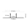 LED Fliesenprofil ALU FLOOR-RC12 2000mm